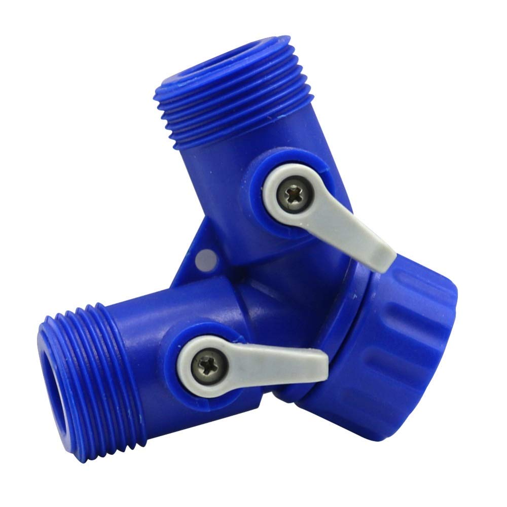 Accessori per connettori per tubi da giardino Y connettore flessibile della valvola Garden tubi Strumenti 2-Way Splitter con 3/4 di pollice maschio filo Agricoltura irrigazione a goccia Raccordi 20 Pz