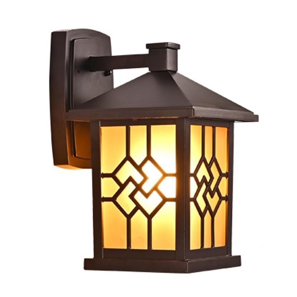 OZBMA Vintage Aluminum Wall Lamp Outdoor Light Fixture White Glass Sconce for House Porch Patio Garage Courtyard Garden