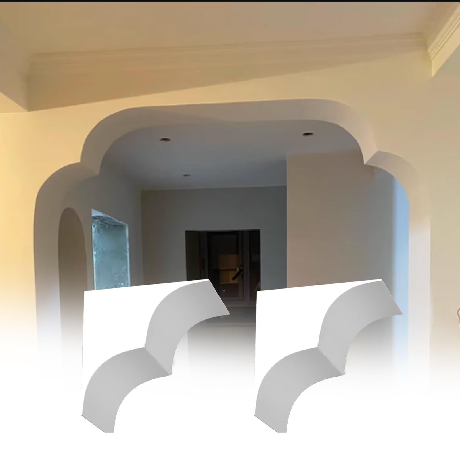 Moldura de yeso impermeable para arcos de puertas que resiste la humedad en balcones
