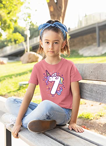 Image of Unicorn Birthday Shirts for Toddler Girls Outfit 7th 8th Shirt Seven Eight Year Old