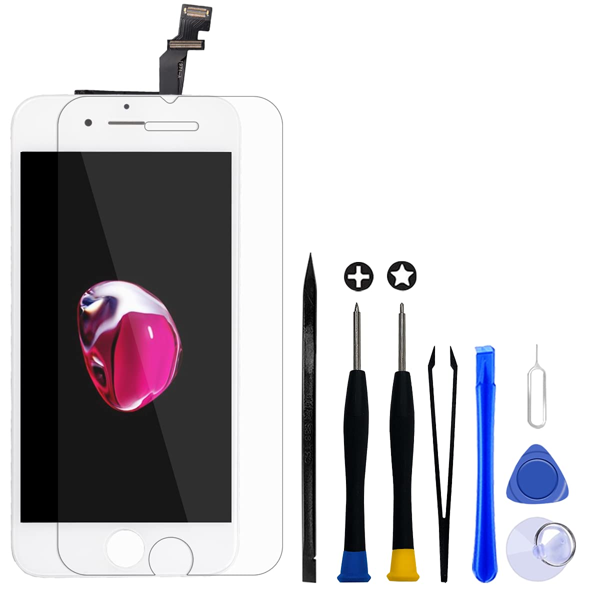 lcd touch screen replacement for iphone 6 4.7 inch white free sample