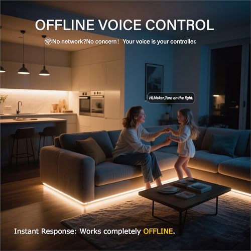 Tira LED inteligente con control por voz 10 m blanco ajustable miniatura 4