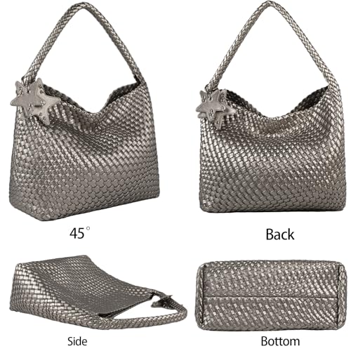 Image of Shoulder Hobo Bags for Women,Summer Beach and Travel Mini Cute Tote Bag,Soft Vegan Leather Underarm Purse for Daily | Soft Underarm Bags