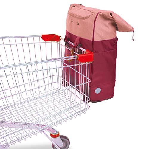 Punta Velo Einkaufswheeler Einkaufstrolley Einkaufsroller für Fahrrad 10426, Farbe:Rosa/Feuerrot – Bild 7