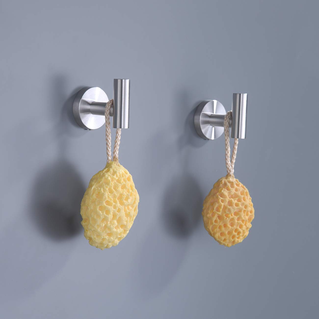 KES Ganchos para Pared Perchas Toalla Acero Inoxidable, Colgador Toalla para Baño y Cocina Cepillado 4 Pieza, A2164DG-2-P4