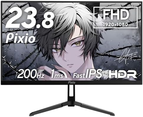 （07:00時点） Pixio PX248 Wave Black ゲーミングモニター 23.8インチ 200Hz FHD スピーカー内蔵 2年保証 30日間返品保証