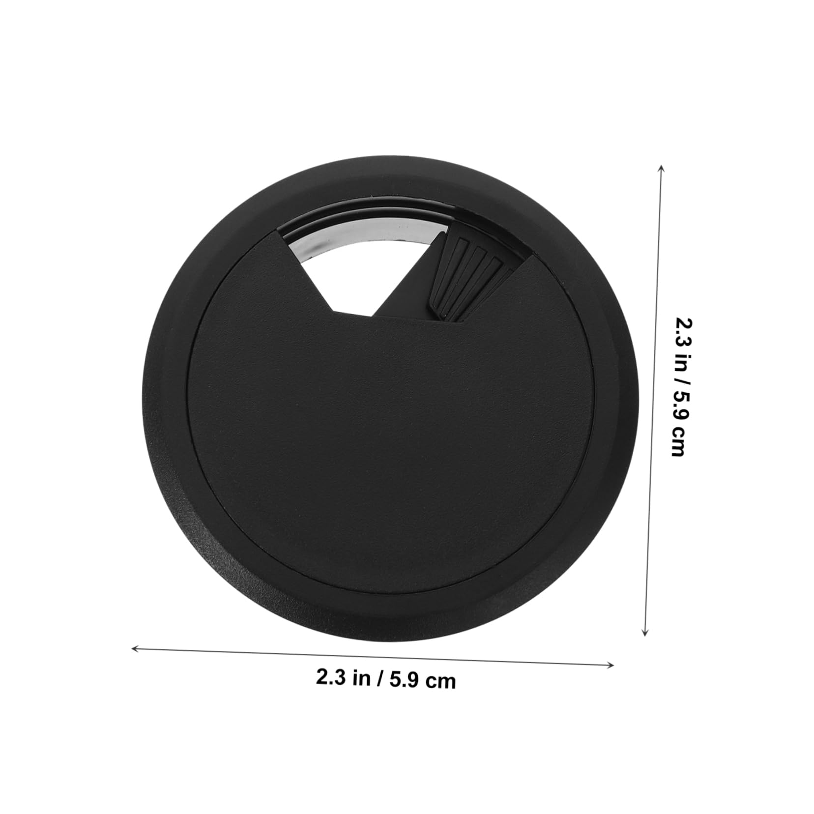 Kabeldurchführung 50mm, 5 Stück, Schwarz, Abs für Schreibtische