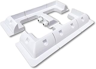 QeeHeng 7PCS ABS Solar Panel Mounting Brackets Kit,Waterproof Solar Double Cable Entry Gland Box,Corner Bracket Solar Panel Roof Drill-Free Mount for RV, Boats, Vehicles, Camper Vans,Sheds (White)