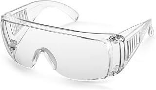 HUBO SPORTS TPU Clear Safety Glasses Personal Protective Equipment Standard Transparent Goggles UV Protection Adult with A... Price In India