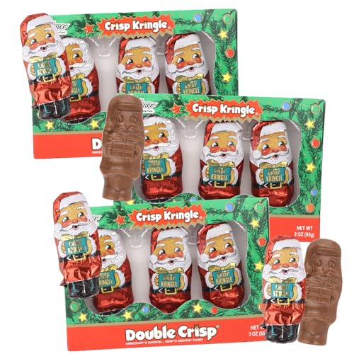 Sweetzo Double Crisp Kringles, Individually Wrapped Chocolate Candies, Christmas Stocking Stuffer...