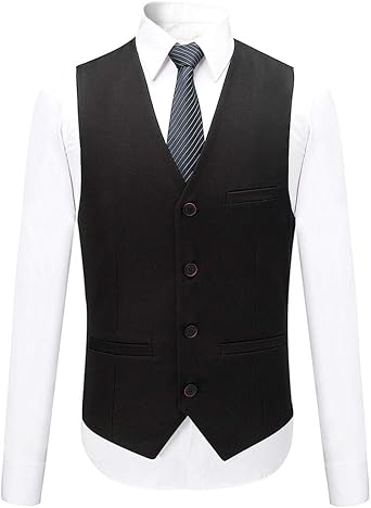Cloudstyle Mens Stylish 3 Piece Dress Suit Classic Fit Wedding Formal Jacket & Vest & Pants