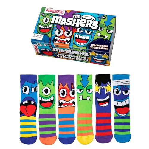 Stampfern Box 6 Oddsocks für Jungen,Mehrfarbig, EU 30 1/2-38 1/2 (UK 12- 5...