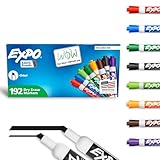 EXPO Dry Erase Markers, Low Odor Ink, Assorted Colors, Chisel Tip, 192 Count - Whiteboard, Calendar, Organization, Essential Supplies for Office, School, Classroom, Teachers