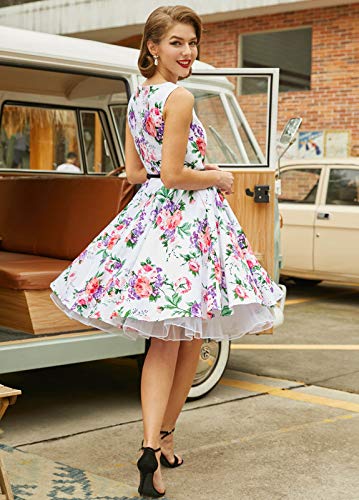 GRACE KARIN Women's Cancan Slip Petticoat Short Above Knee Length Swing Dress A Line Pettiskirt (Ivory,S) - Thumbnail 7
