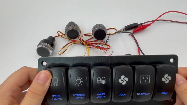 Image of 2 Sets 5 Pin Rocker Switch Connection Jumper Wire Set with Male & Female Terminals Wiring Connector for Automotive Truck Yacht RV Trailer Central Console Switch Replacement