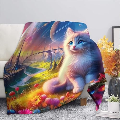 Couverture chat 3D chaude pour soirées cocooning et lecture - 7