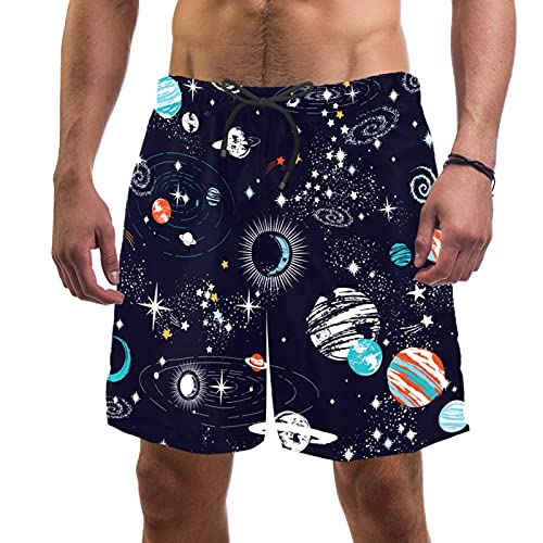 Short de bain homme galaxie idéal pour la plage et le surf en taille M