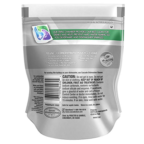 Image of Cascade Platinum Actionpacs Fresh Scent Dishwasher Detergent 12 Count