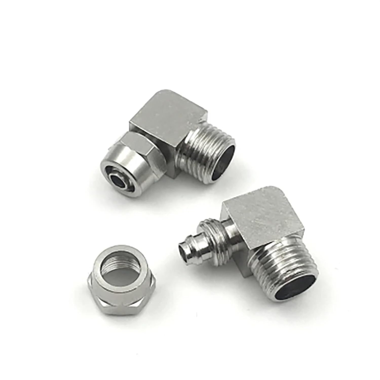 1Pcs KLL6-01,KLL6-02,KLL8-02,KLL10-02,KLL10-03 Copper Nickel Plating Fittings Threaded Elbow Fitting Pneumatic Quick Connector (Color : KLL6-03)