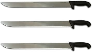 Columbia Cutlery 15" Black Gyro Knife. Great for Large Meat cuts like Kebab, Tacos Al Pastor, and Shawarma 3 Pack
