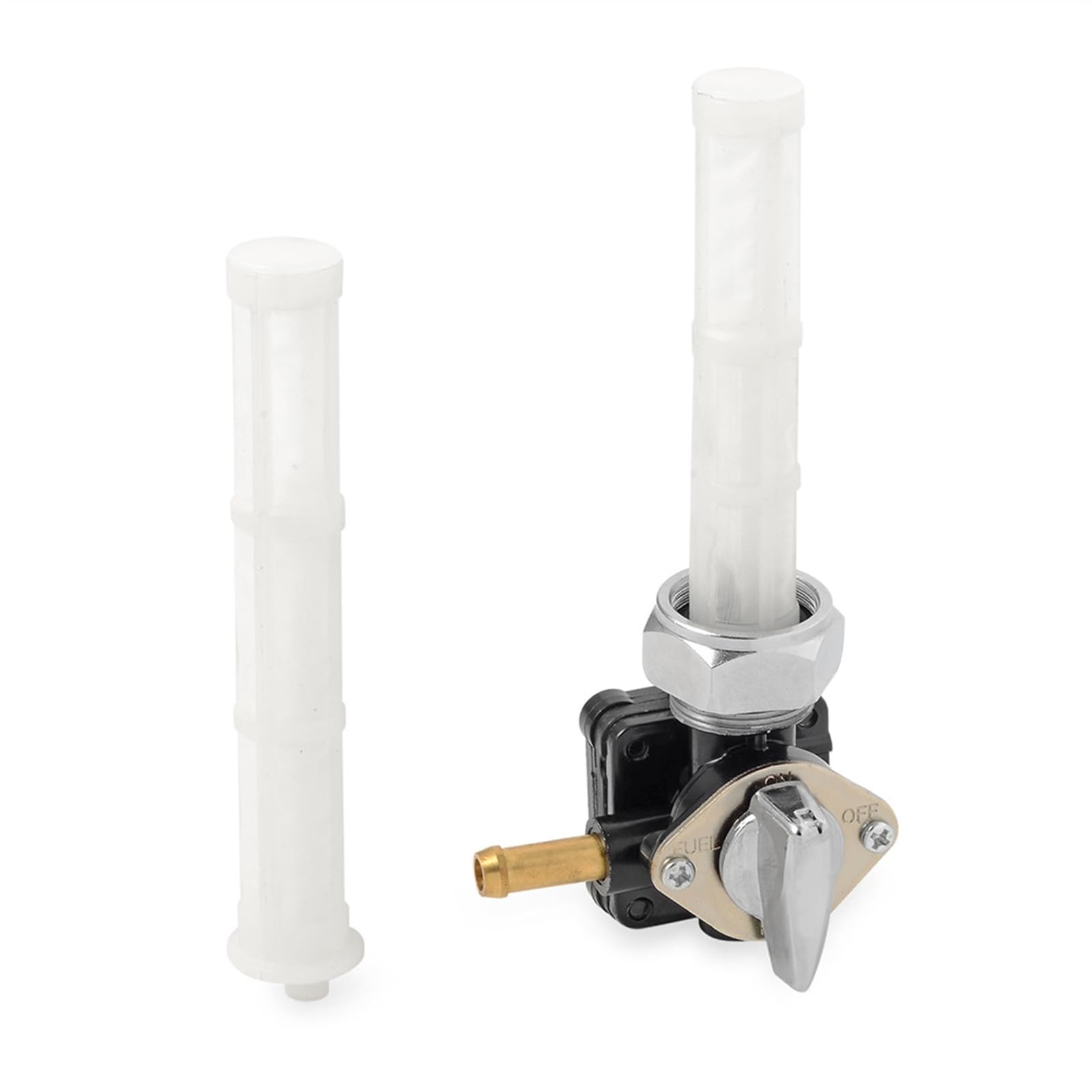 Wivplex Llave de purga de válvula de combustible, salida izquierda de 22mm, for Harley, Flstf Fxdl Flht Flst Fxstb Flhr Fxst 2002-2006 61338-02, llave de purga de de vacío Válvula de purga de combusti