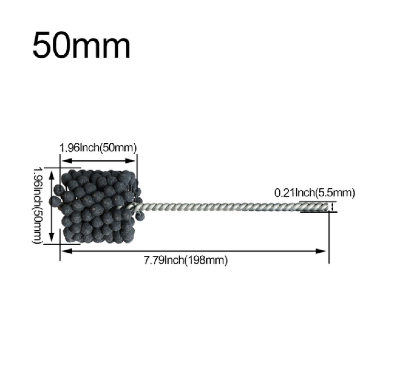1 Pieza De Cepillo De Pulido De Bolas Abrasivo Flexible, Cabezal De Molienda Para Limpieza De Desbarbado De Tubos,50 Mm