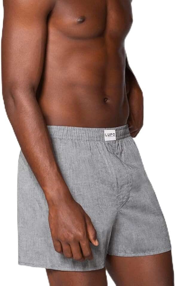 Samba Canção Masculina, 100% Algodão, Tecido Plano, Design Tradicional com Cós Elástico