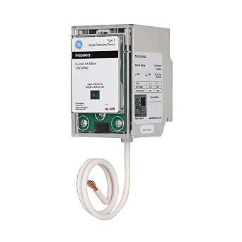ABB THQLSURGE2 Type 1 Surge Protective Device Whole House Protector 120/240 VAC 25kA Per Phase Pigtail Connection Breaker Panel Surge Protection LED Indicator 2 Spaces