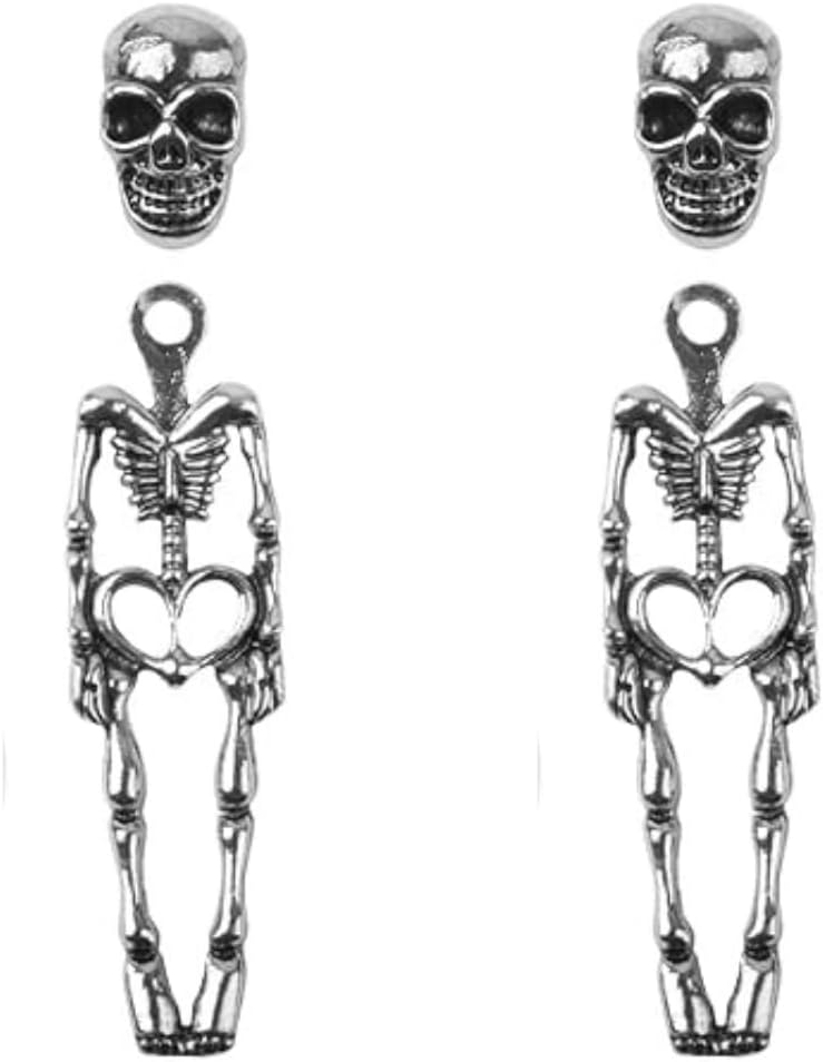 Halloween Earrings for Women, Pumpkin & Skeleton & Spider Style Dangle Earrings Halloween Party Costume Jewelry Accessories Gifts for Woman