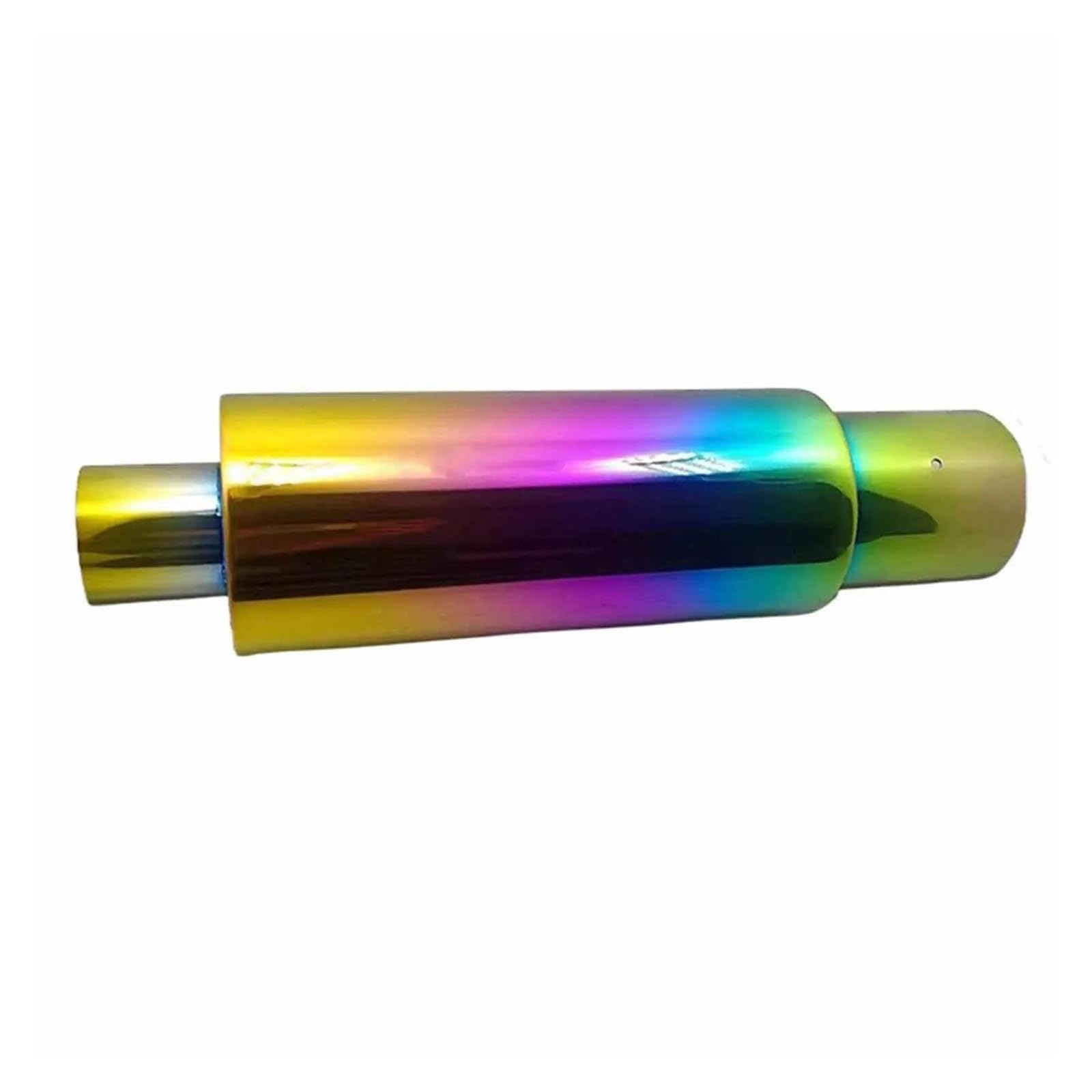 Genérico Silenciador Escape Silenciador Escape Universal 2,4" (61 Mm) con Punta Acero Inoxidable Y Logotipo Tubo Escape Coche Coche