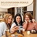 Soeos Boba Pearls, Black Tapioca Pearls 8.8 oz (0.55 lb), Black Sugar Flavor Boba Pearls for Bubble Tea, Smoothies & Desserts – Sweet, Chewy, and Ready to Cook