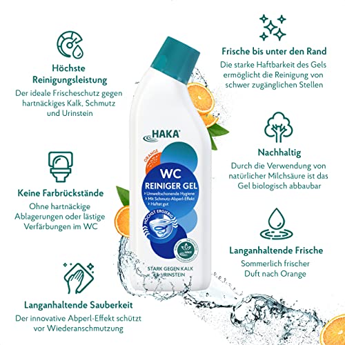 WC Reiniger Haka Gel Orange für Kalk- und Urinsteinbeseitigung