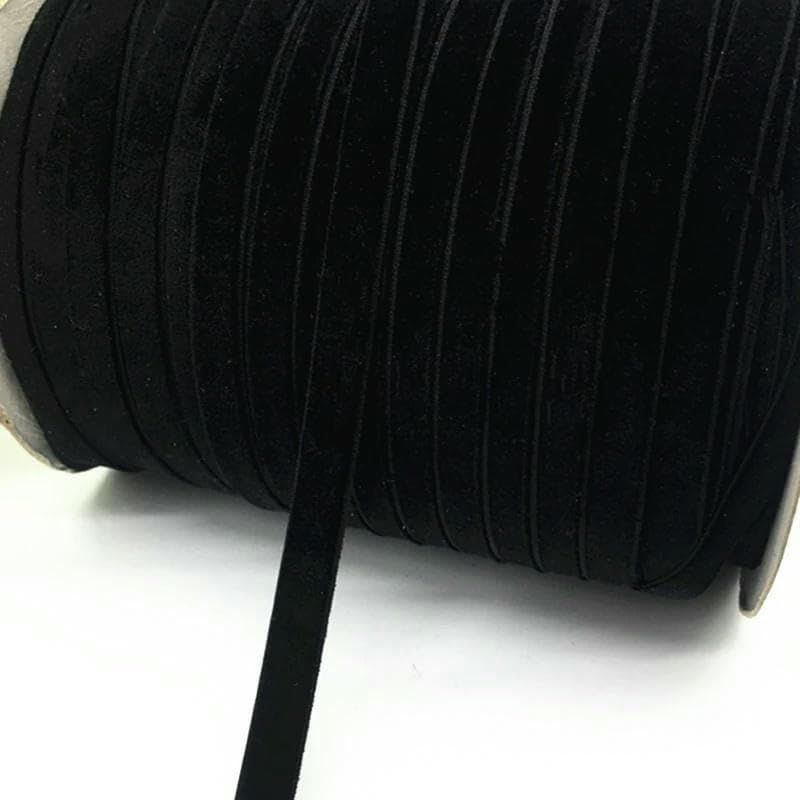 10 mm 15 mm schwarz weiß rot elastisches Samtband Hochzeitsfeier Dekoration handgemachte Verpackung Schleife DIY-weiß-10 mm 90 Yards