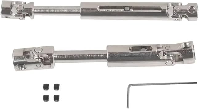 RC Car Transmission Shaft Compatible with JJRC C8815 Willys 1/10 Remote Control Car Upgrade Parts Replacement Accessories 2pcs Metal Drive Shaft CVD