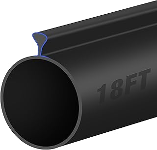 ToLanbbt 18FT Garage Door Seals Bottom Rubber - 0.2" Triangle Weather Stripping for Single Track, EPDM Garage Door Threshold Weatherproofing Strip Replacement, Blocks Cold/Hot Winds, Black