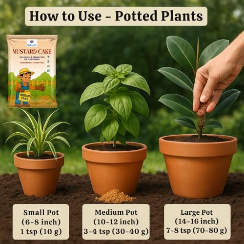 Image of Utkarsh Mustard Cake Fertilizer for Healthy Plants Growth - 5 Kg | 100% Pure, Natural & Organic Sarson Khali, Improves Soil Health, Plant Food for Stronger Roots, Bigger Blooms, Healthier Harvests