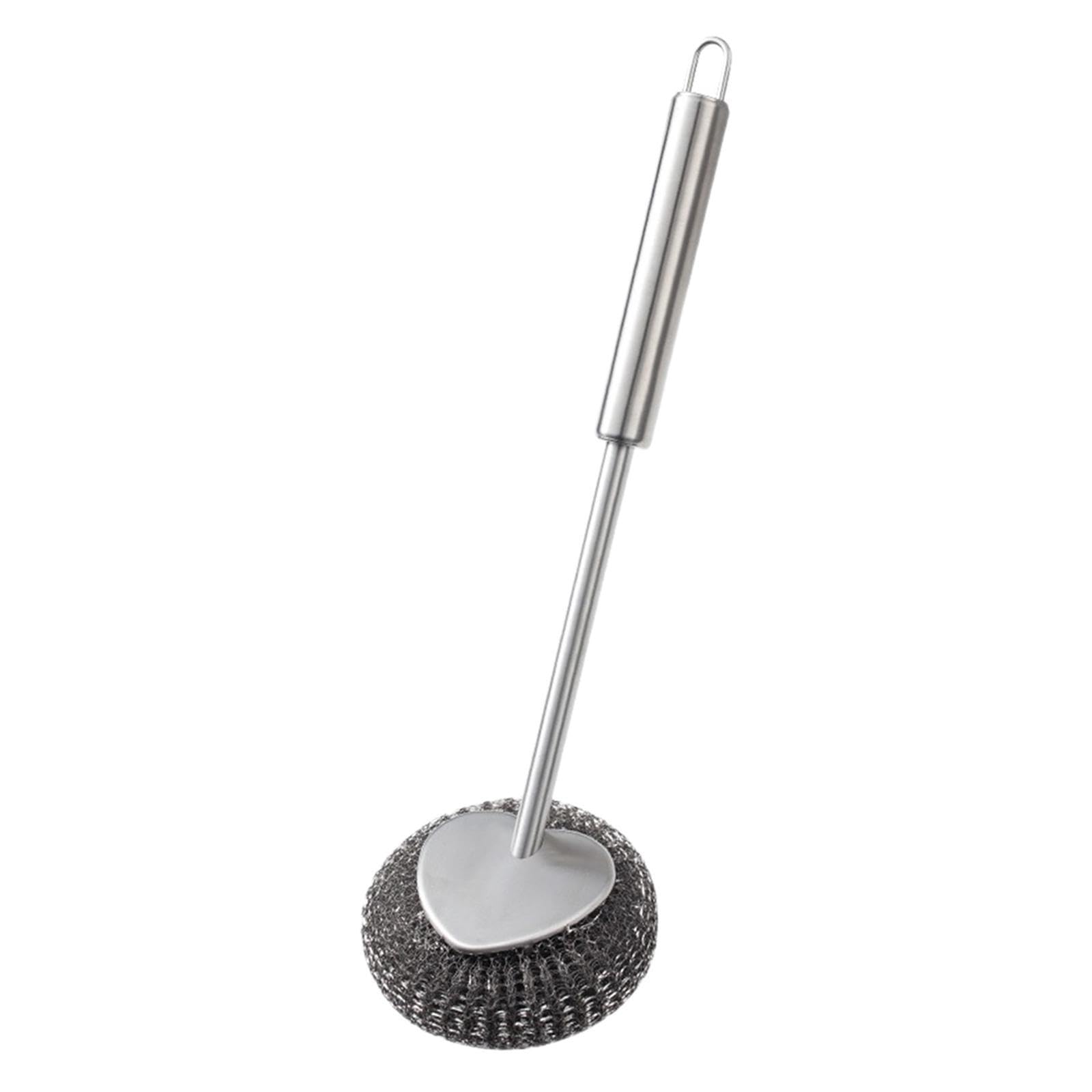 Pixzcsa Heavy Duty Efficient Steel Cleaning Brush Long Handle Cast, 32Cm