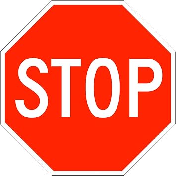 Stop Sign - MUTCD R1-1 Street Road Stop Sign 18"x18", 3M 3930 HIP, .080 Rust Free Aluminum, UV Protected, Easy to Mount, Weather Resistant, Made in USA