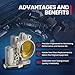 MOCA Electronic Throttle Body S20167 Fits 2007-2013 for Mazda 3 2.3L & 2006-2007 for Mazda 6 2.3L & 2007-2012 for Mazda CX-7 2.3L & 2010-2012 for Mazda CX-7 2.5L