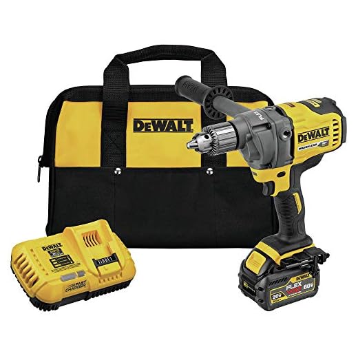 DEWALT 60V MAX* Cordless Drill For Concrete Mixing, E-Clutch System (DCD130T1)
