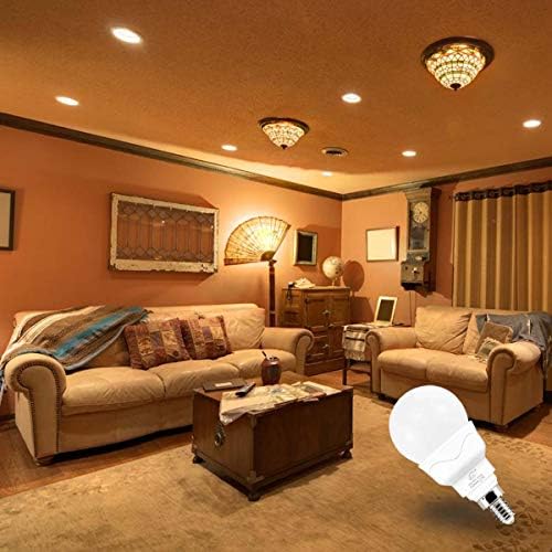 iLC E14 LED Light Bulb, 5W, RGB Colour Changing, 40W Equivalent Incandescent, 2700K Warm White SES Small Edison Screw Golf Ball Candle Bulbs Remote Controls (4 Packs)