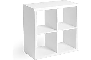 HSD Kallax Decorative Open Back 4-Cube Storage Cubes Shelf