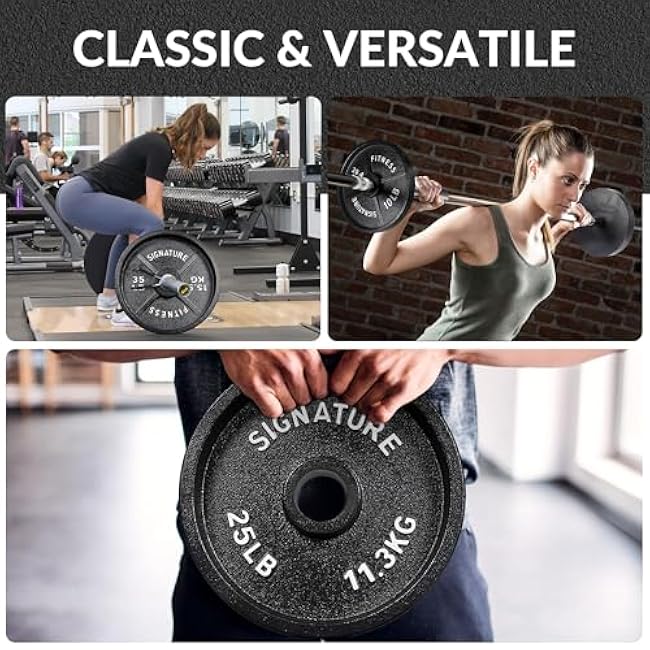 Deep Dish 2-Inch Olympic Cast Iron Weight Plates with E-Coating