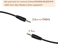 Vista 6 de Auriculares en forma de G Walkie Talkie con micrófono PTT compatibles con Cobra Microtalk PX650 Cxt195 Cx112 PX655 ACXT1035r ACXT145 ACXT545 RX385