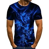 Streetwear Herren Kurzarm Hip Hop Style Rundhals 3D Neuheit Druck Herren T-Shirt Sommer Persönlichkeit Mode Herren Shirt Trend Kreative Herren Freizeitshirt TX8122 XL