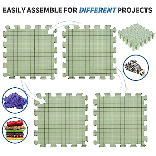 Blocking Mats for Knitting and Crochet, Extra Thick Blocking Boards with Grids, Foam Blocking Board, Interlocking Foam Blocks for Needlework or Crochet Beginner Knitting Lover DIY Gift - Thumbnail 2