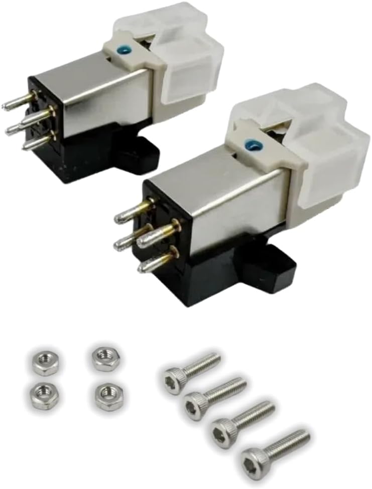 AT3600L Magnetic Record Player Cartridge Fit for Record Player At3600L, Pure Sound Moving Magnet Phonograph Cartridge (2 Pcs)