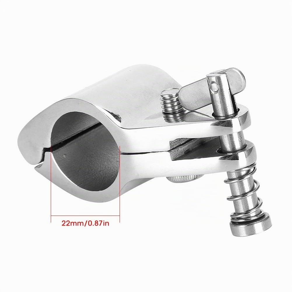 EBTOOLS Bimini Halterung für Reifen, 2 Stück, für Boot, Gelenk, Oberkiefer, aus Edelstahl 316, Armaturen, Marine, Spitze, Bimini-Stil, Scharnierhalterung