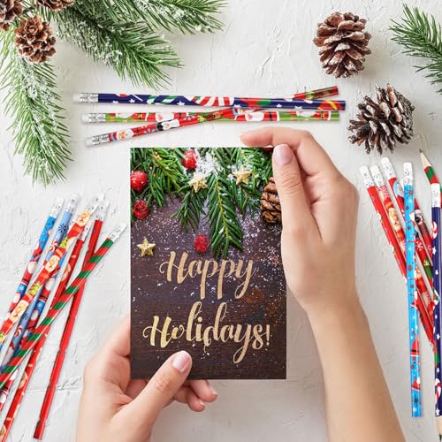 Lápices Navidad Madera Outus 48 Pzs Multicolor miniatura 5