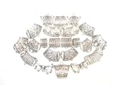 Scarf Jewelry Wholesale 22 pcs 11 Metal Scarf Tubes Bails